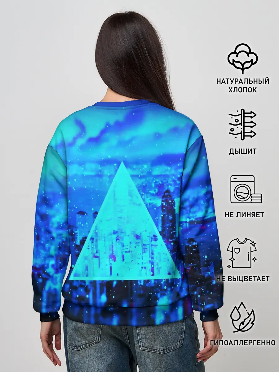 Женский свитшот / ГОРОД В НЕОНЕ
