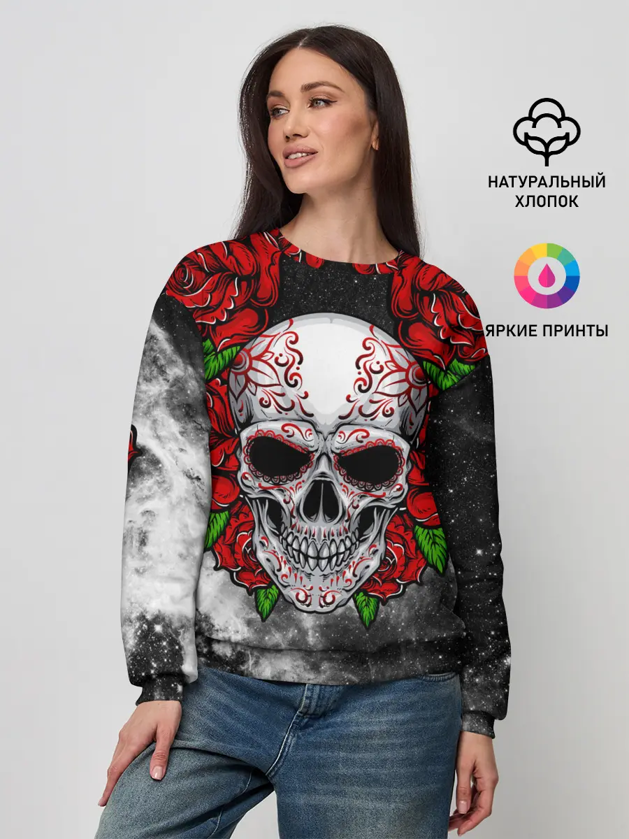 Женский свитшот / Skull and Roses