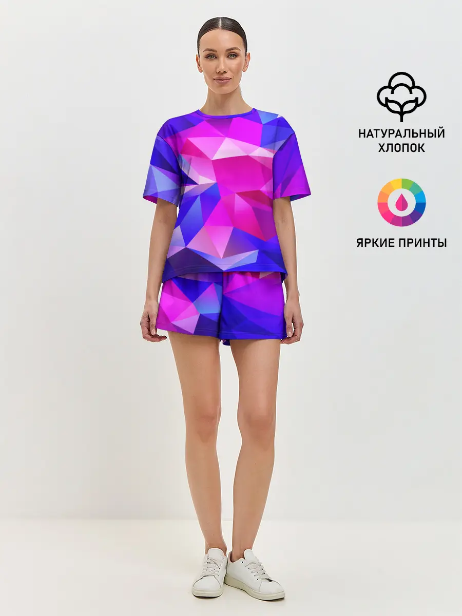 Женская пижама с шортами / NEON POLYGON