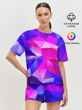 Женская пижама с шортами / NEON POLYGON