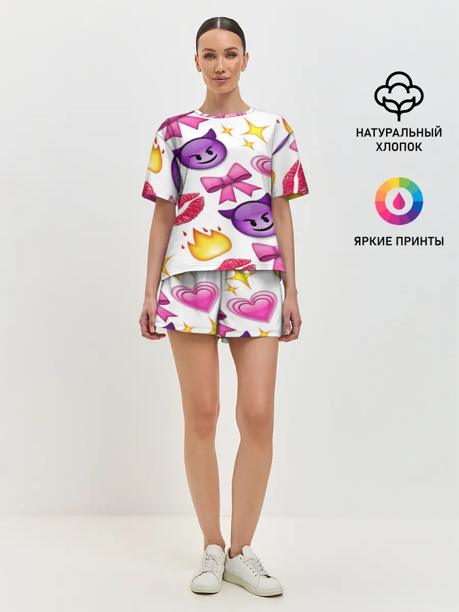 Женская пижама с шортами / ПОЗИТИВ
