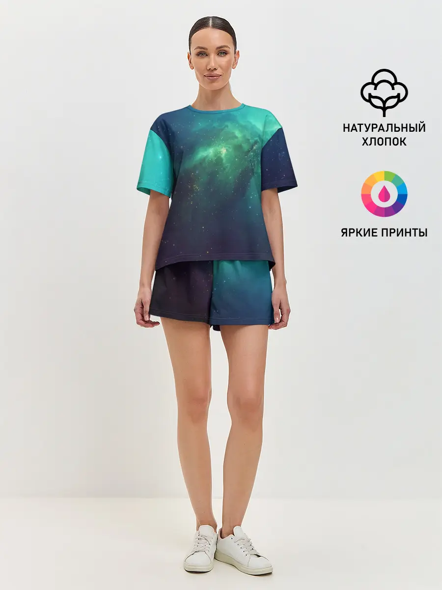 Женская пижама с шортами / GALAXY