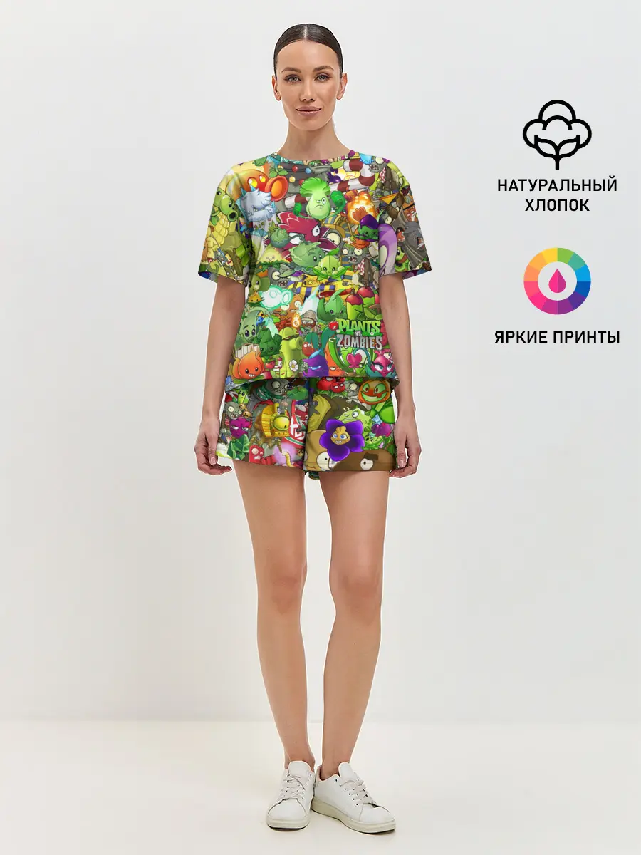 Женская пижама с шортами / Plants vs Zombies