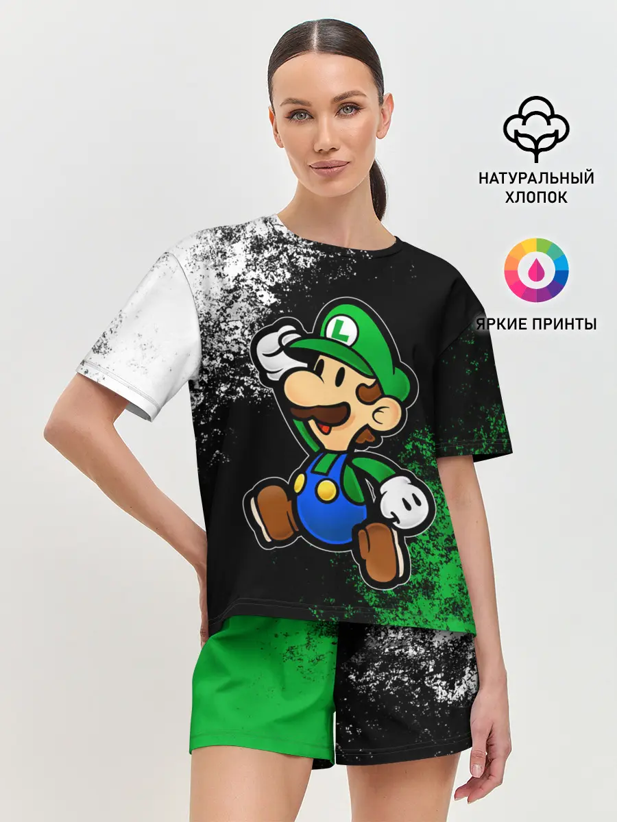 Женская пижама с шортами / Luigis Mansion