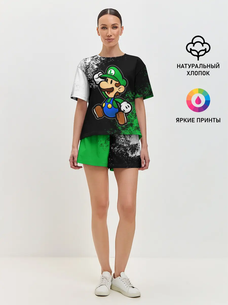 Женская пижама с шортами / Luigis Mansion