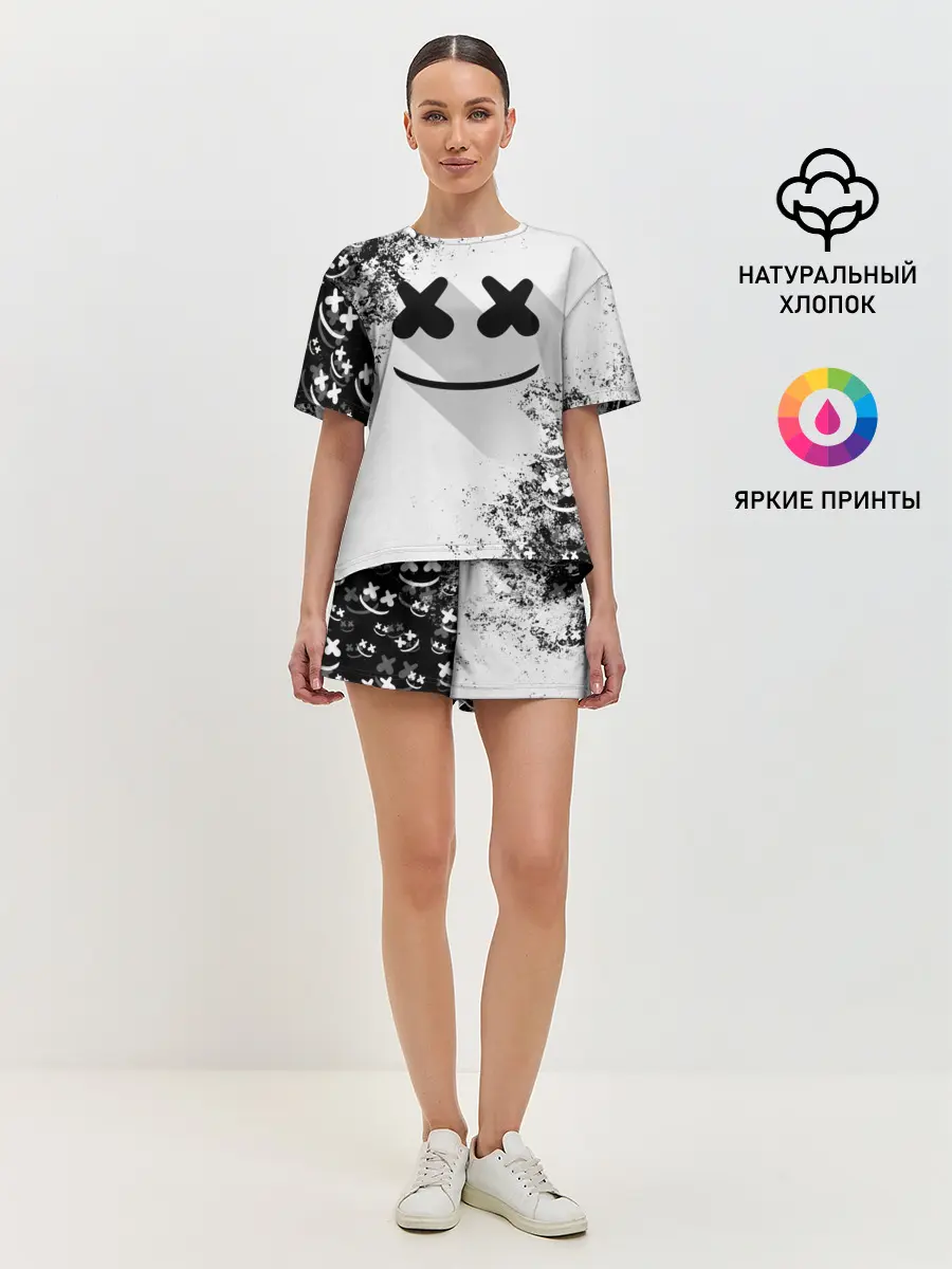 Женская пижама с шортами / Marshmello