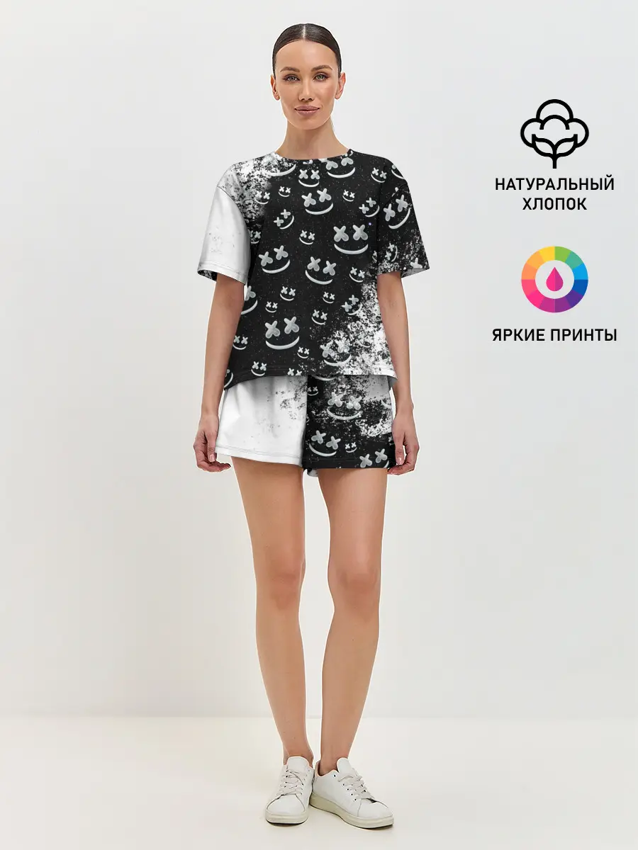 Женская пижама с шортами / Marshmello