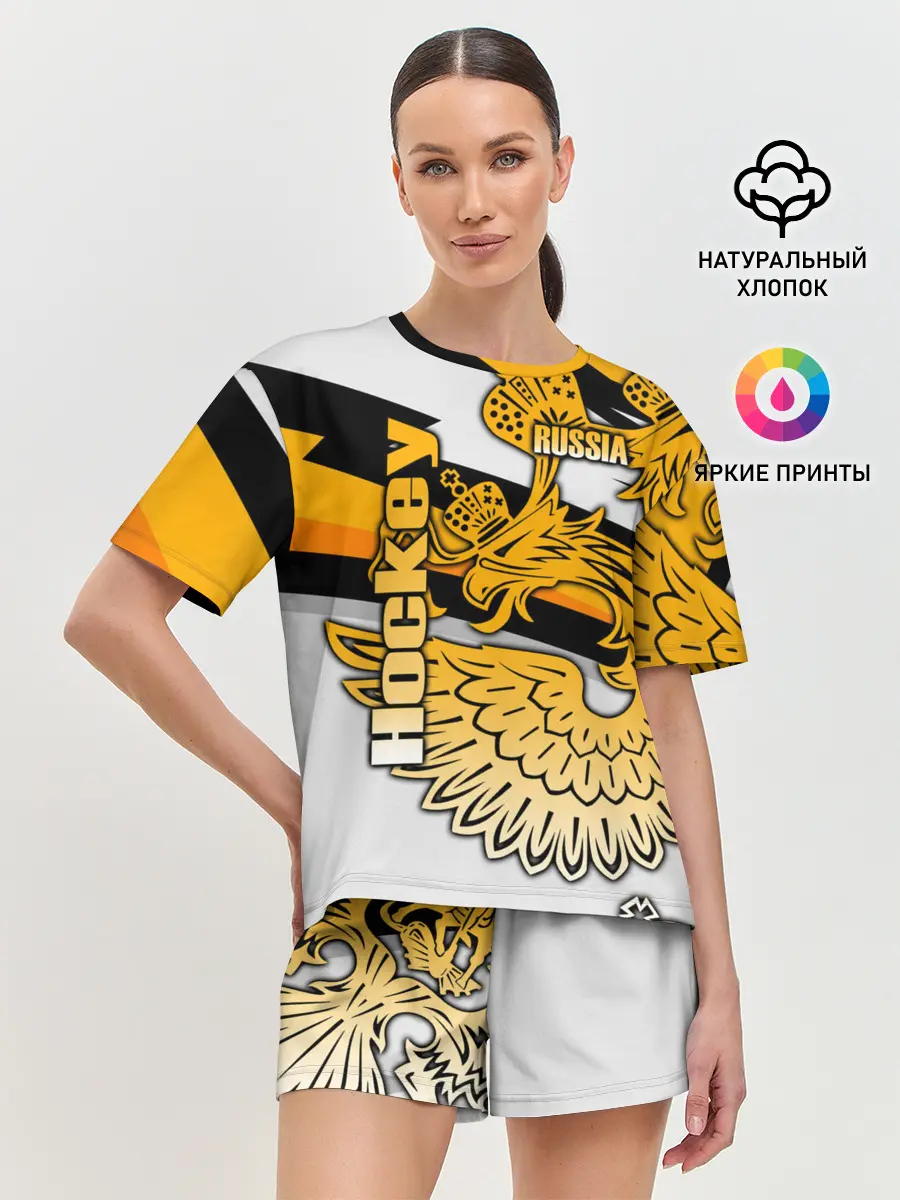 Женская пижама с шортами / Hockey