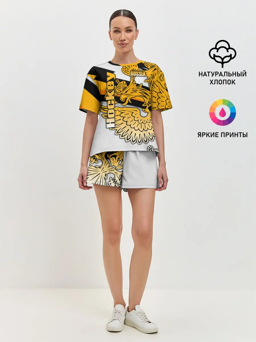 Женская пижама с шортами / Hockey