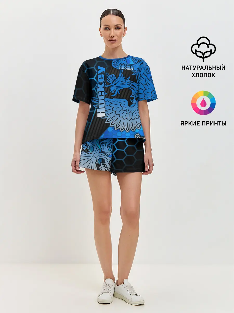 Женская пижама с шортами / Хоккей