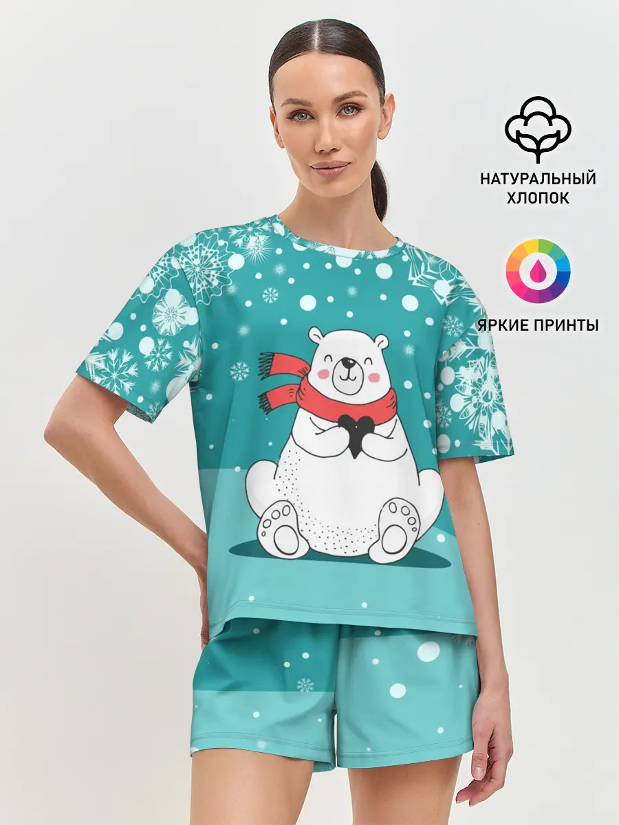 Женская пижама с шортами / North bear