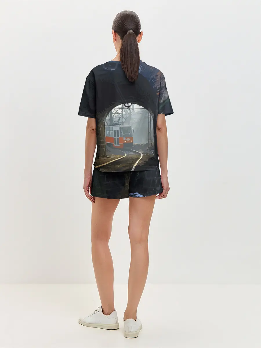 Женская пижама с шортами / Трамвай