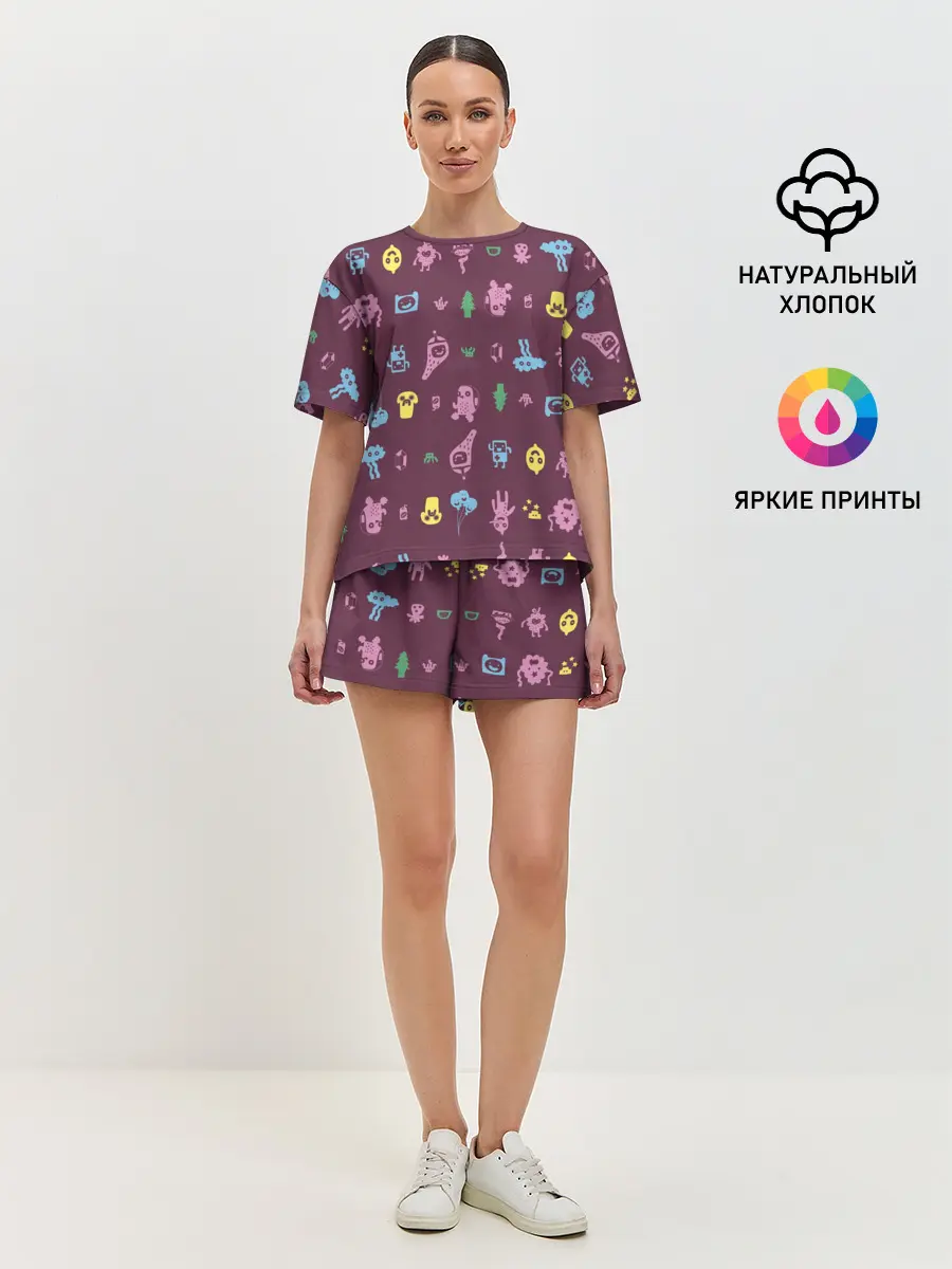 Женская пижама с шортами / Время приключений Лимонохват