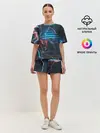 Женская пижама с шортами / Freeze Light digital art