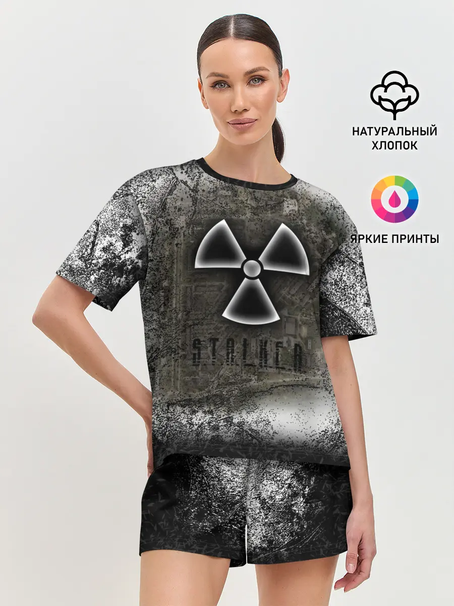Женская пижама с шортами / Stalker Припять