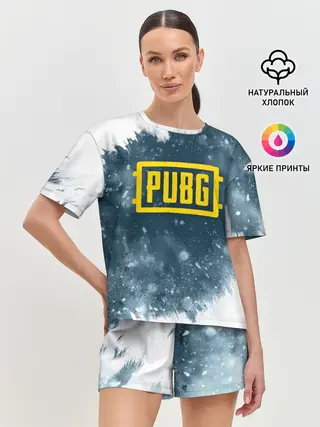 Женская пижама с шортами / PUBG BW