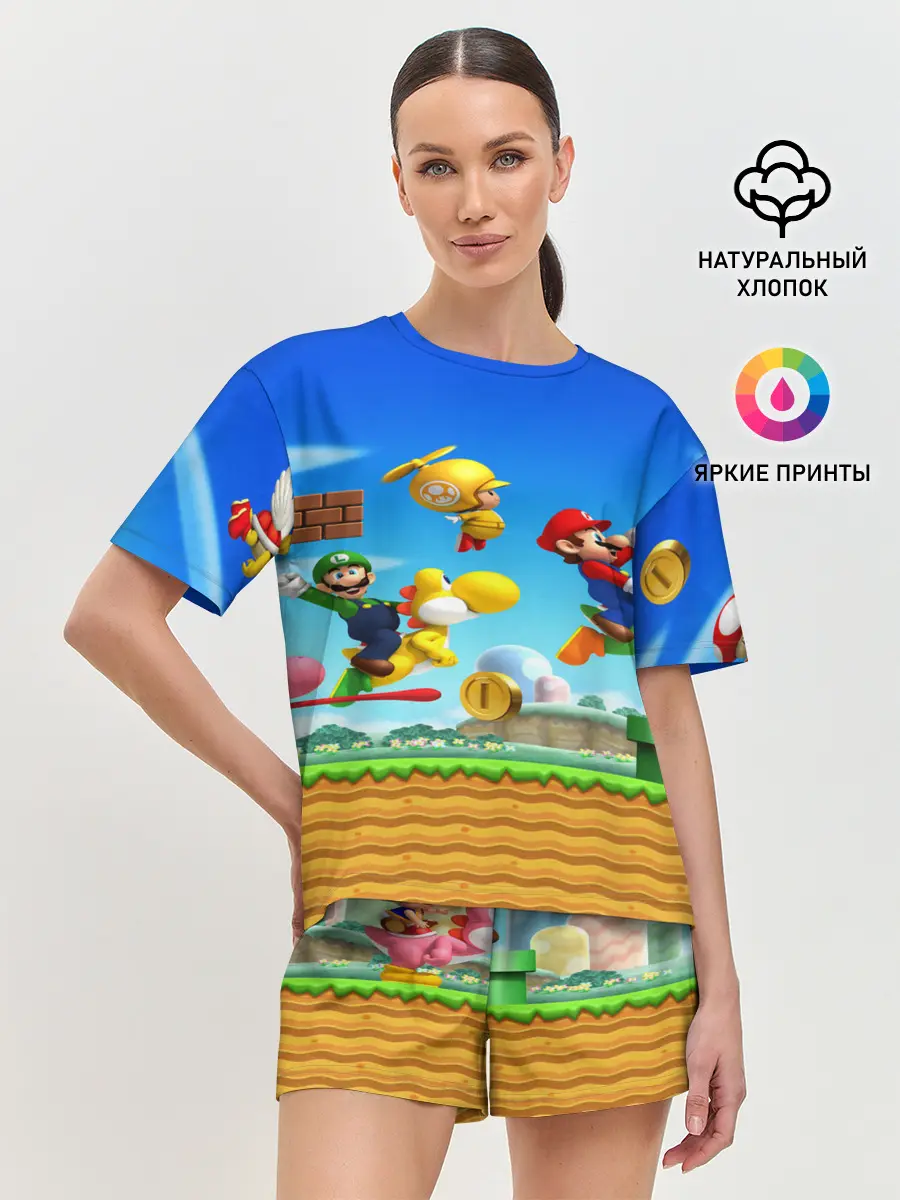 Женская пижама с шортами / Марио