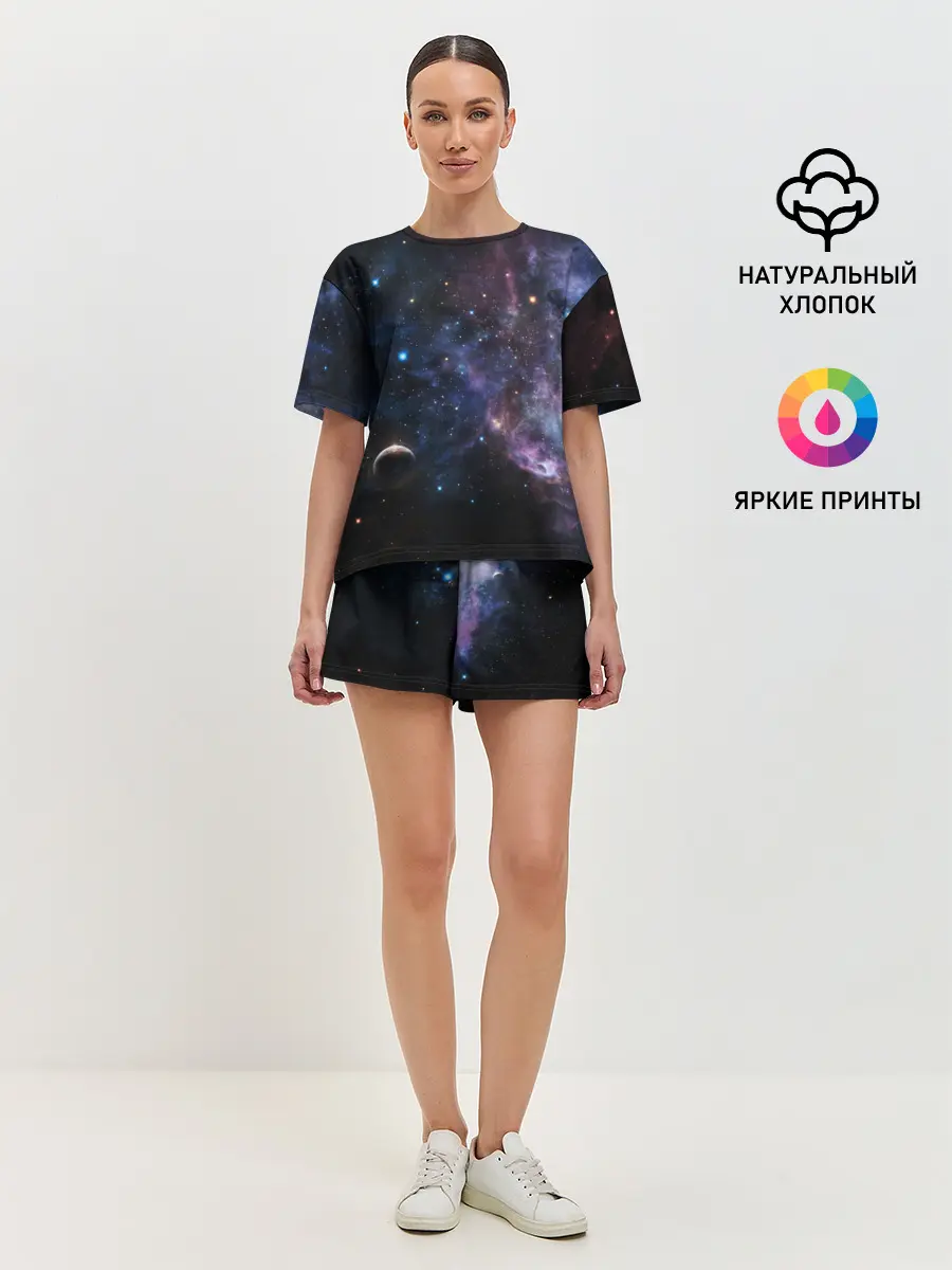 Женская пижама с шортами / Звезды