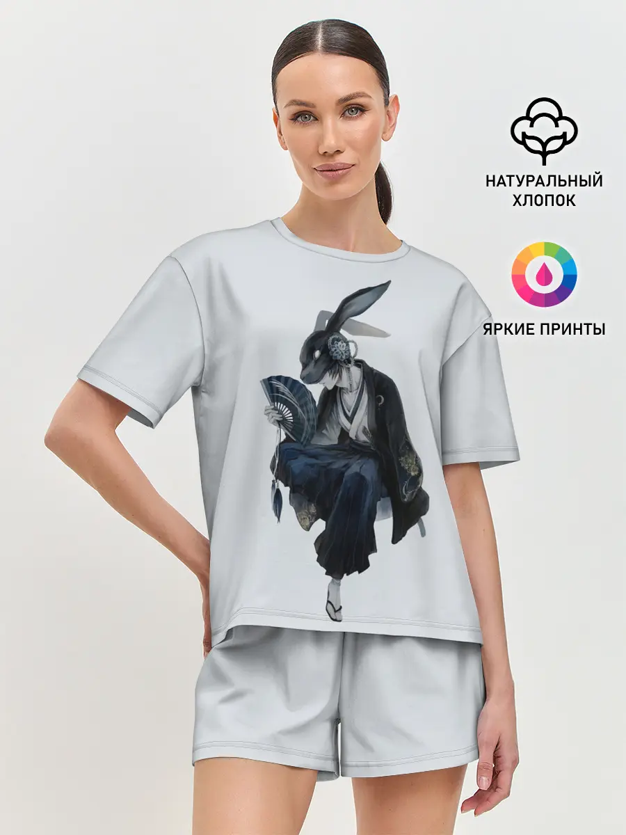 Женская пижама с шортами / ушки