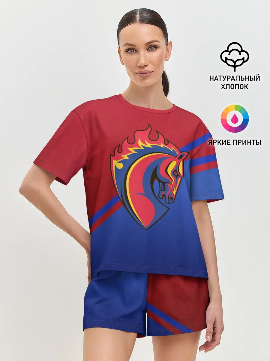 Женская пижама с шортами / Конь!