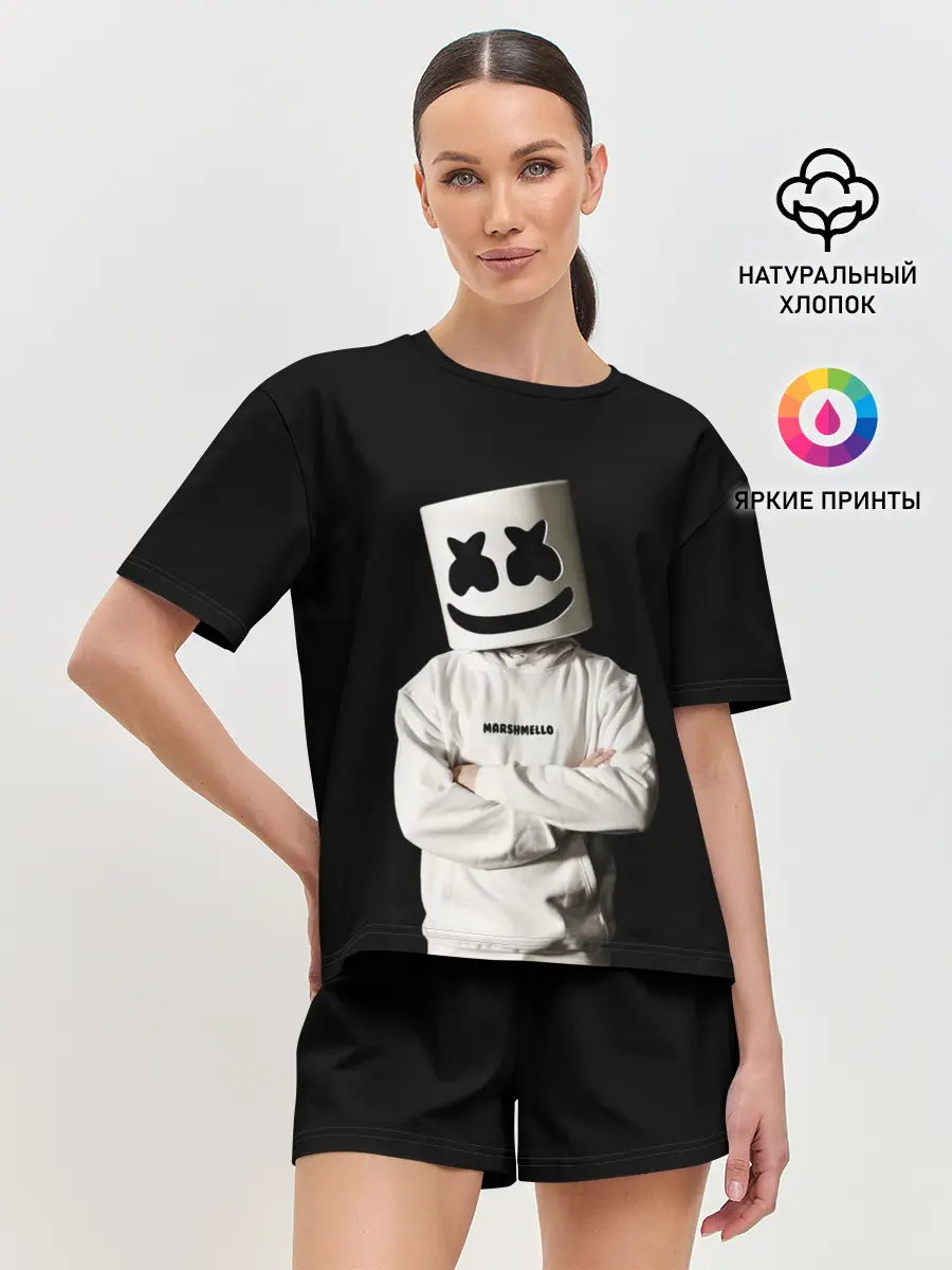 Женская пижама с шортами / Marshmello