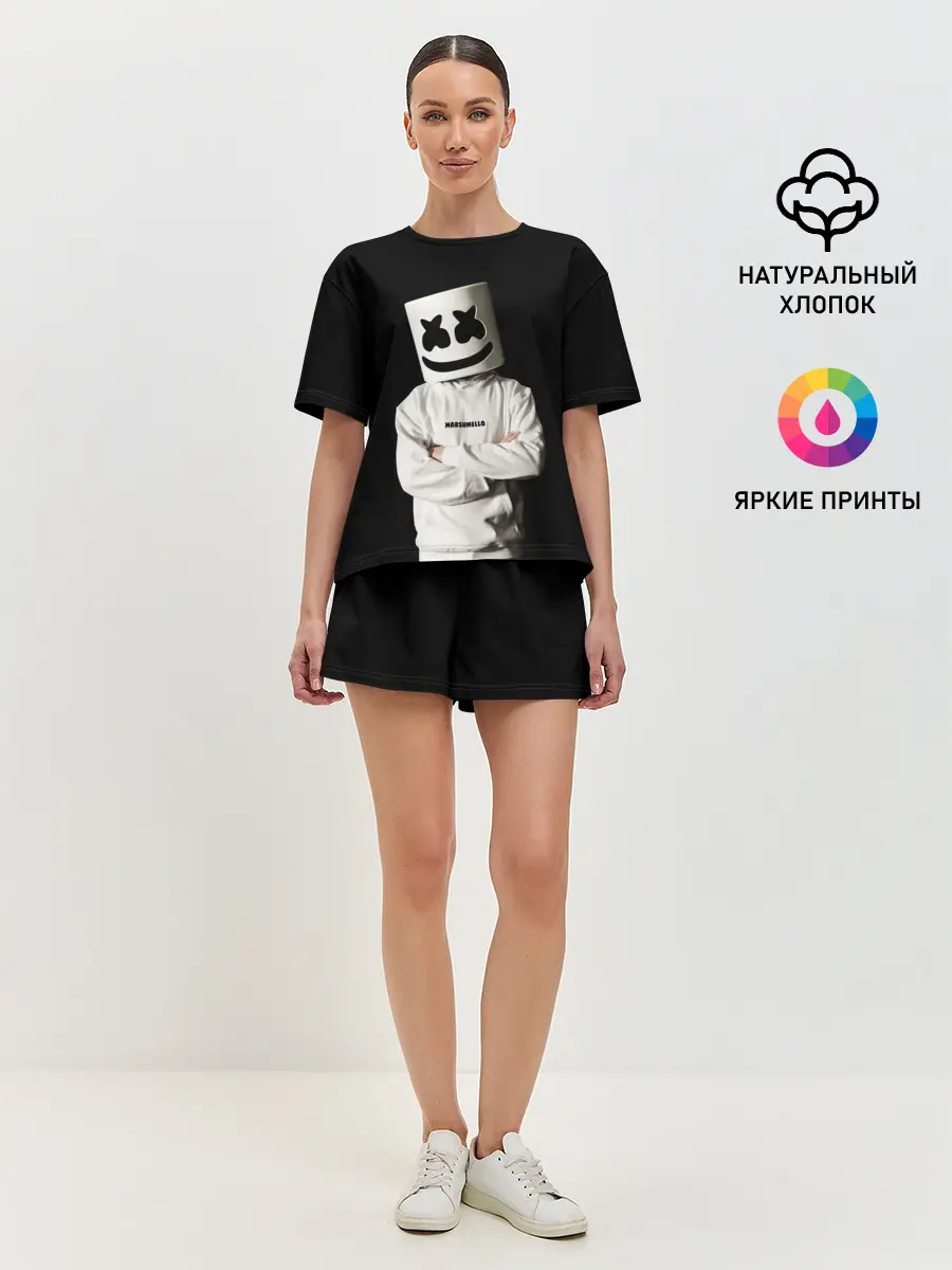Женская пижама с шортами / Marshmello