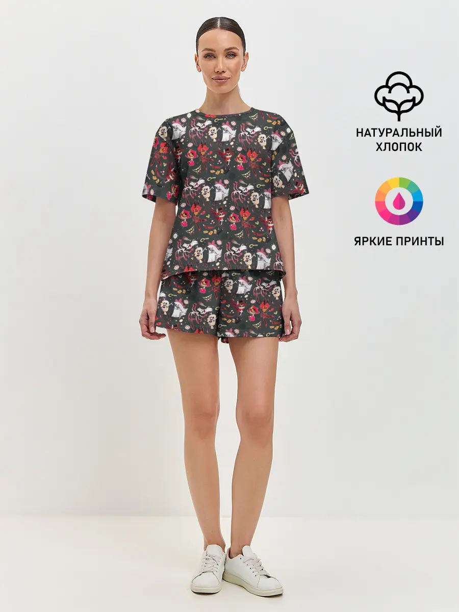 Женская пижама с шортами / Hazbin Hotel