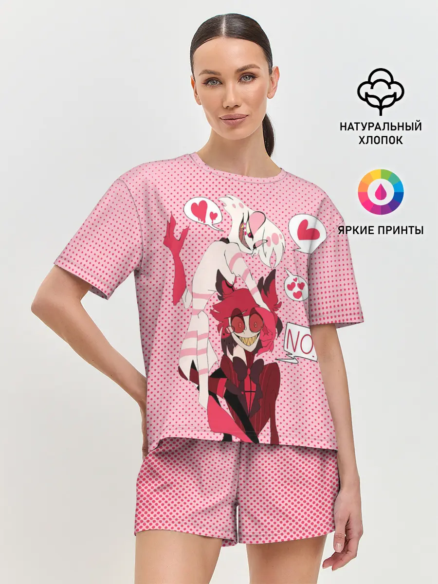 Женская пижама с шортами / Hazbin Hotel