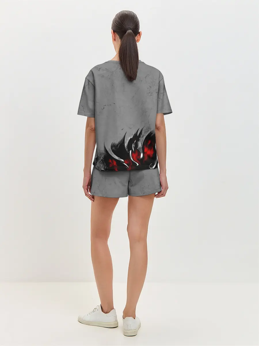 Женская пижама с шортами / Skull through metal