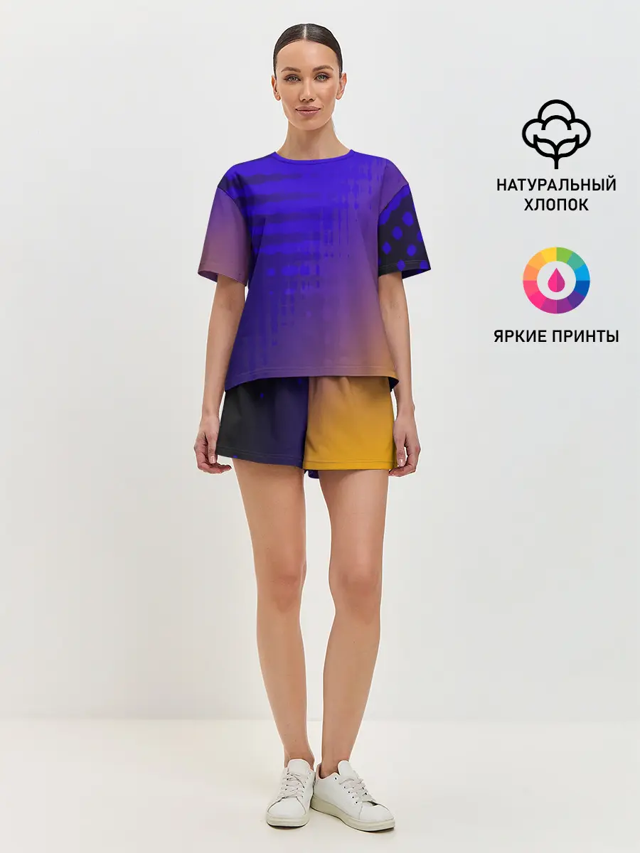 Женская пижама с шортами / Градиент PRO