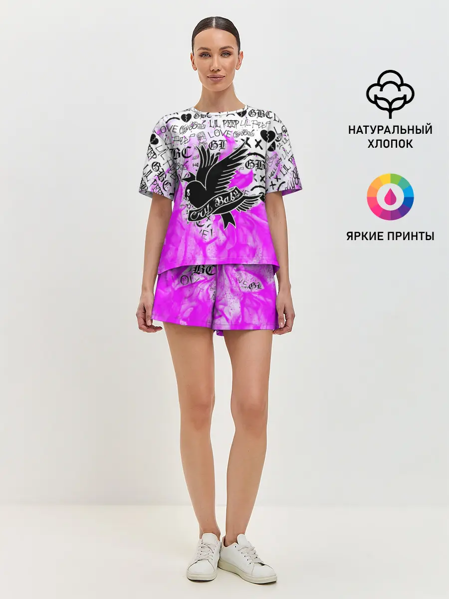 Женская пижама с шортами / CRY BABY LIL PEEP