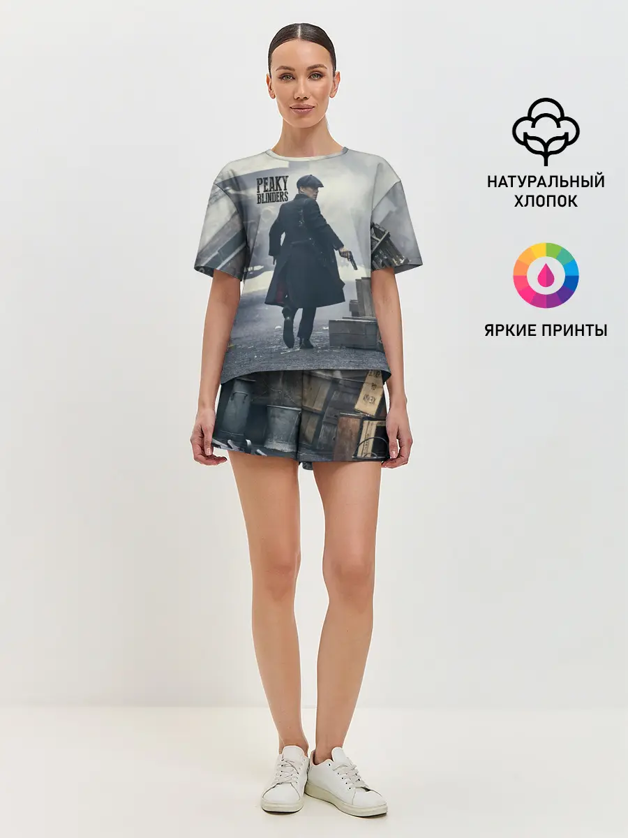 Женская пижама с шортами / Острые козырьки