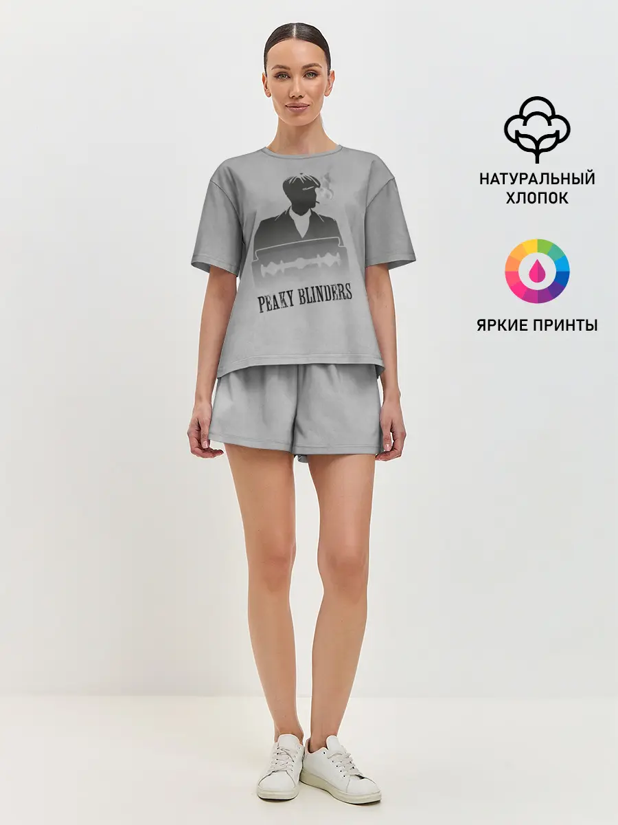 Женская пижама с шортами / Острые козырьки