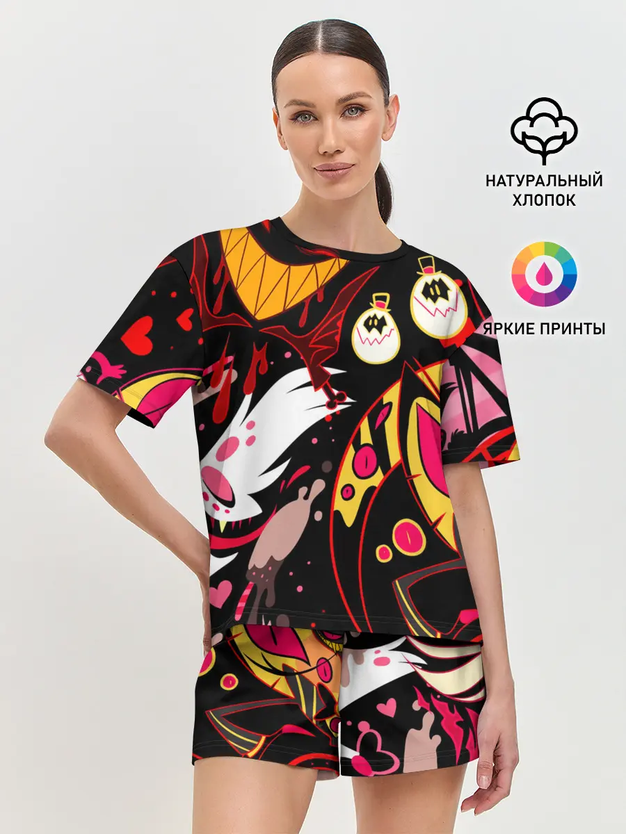 Женская пижама с шортами / Hazbin Hotel