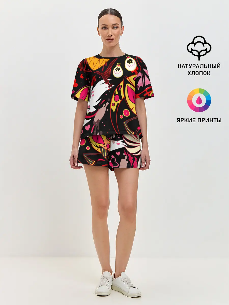 Женская пижама с шортами / Hazbin Hotel