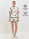 Женская пижама с шортами / Милые динозавры
