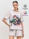 Женская пижама с шортами / Tanjirou & Nezuko