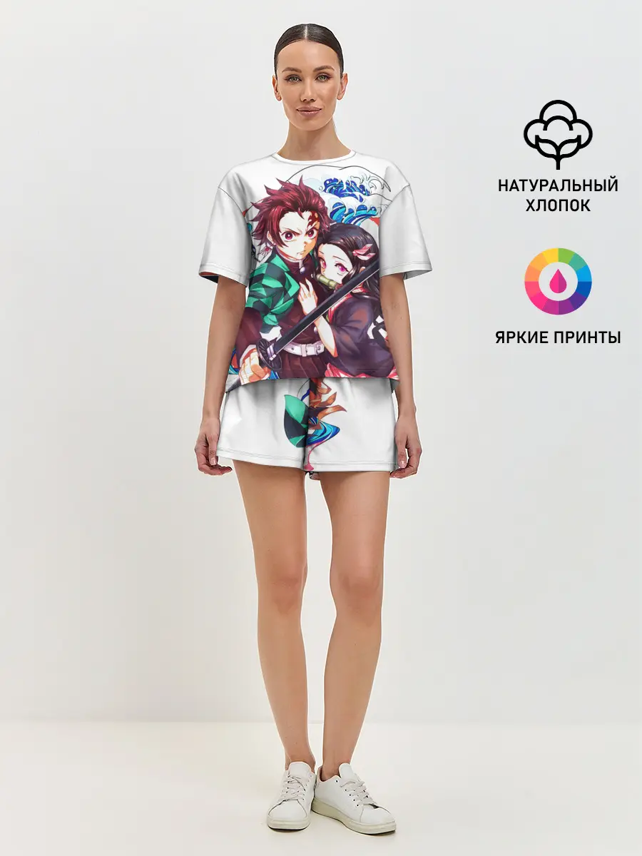 Женская пижама с шортами / Клинок рассекающий демонов