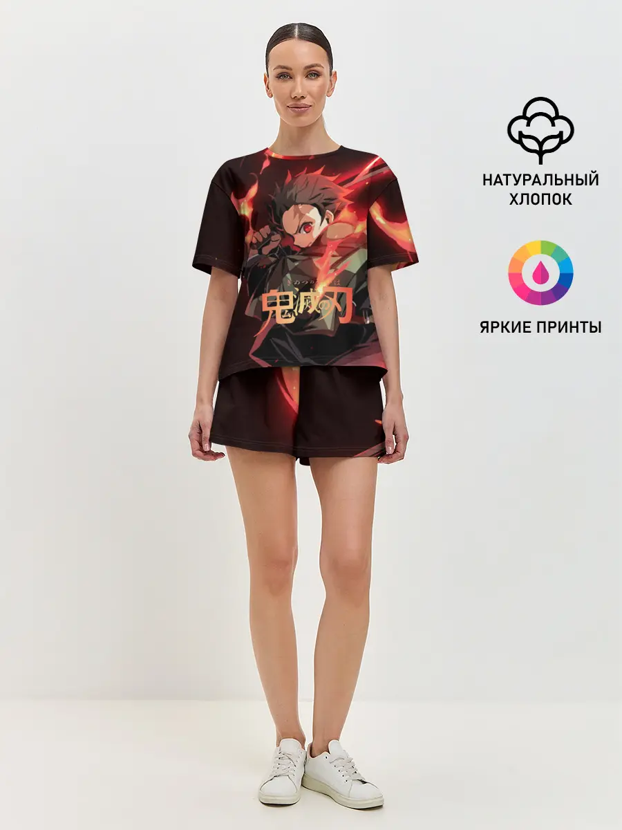 Женская пижама с шортами / Клинок рассекающий демонов