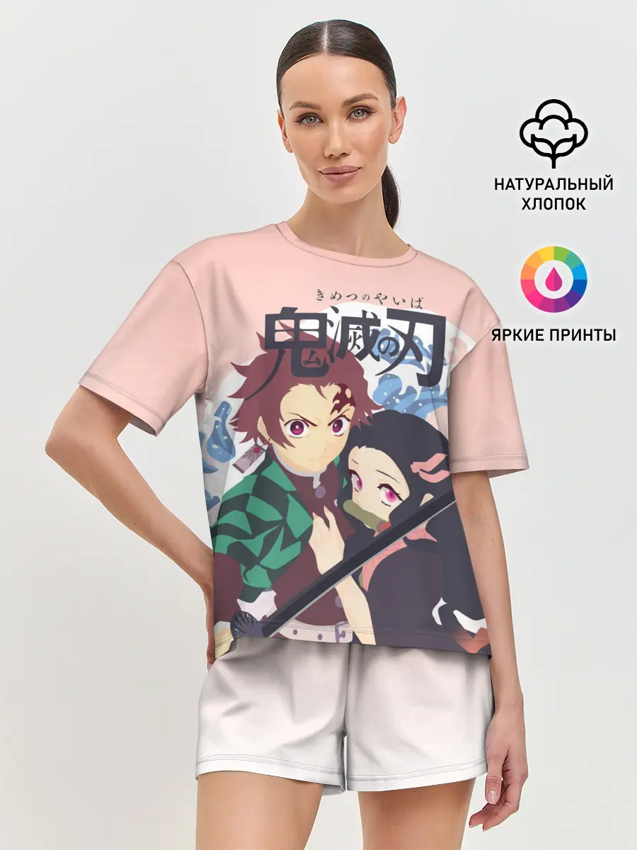 Женская пижама с шортами / Клинок рассекающий демонов