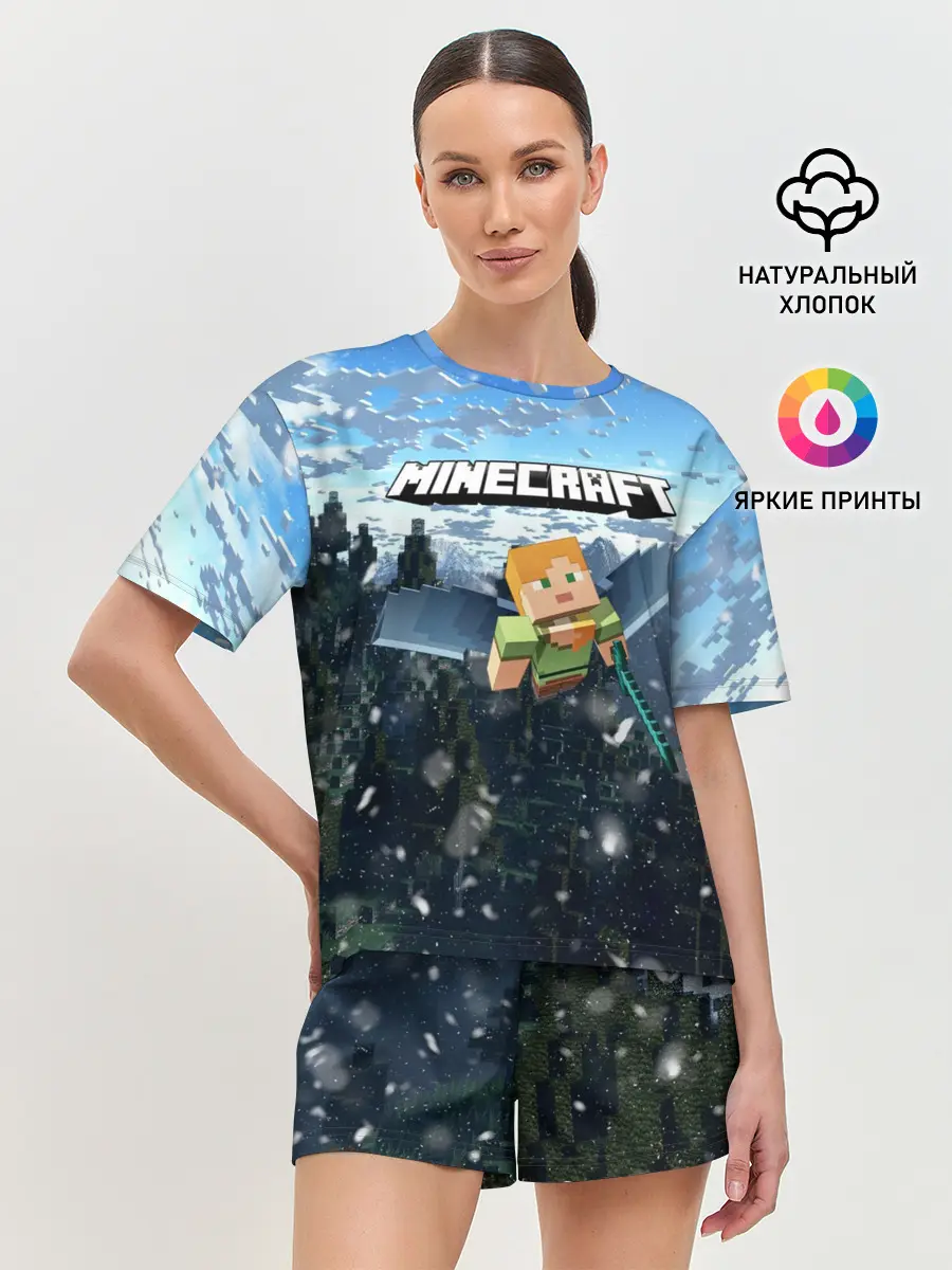 Женская пижама с шортами / Minecraft / Майнкрафт