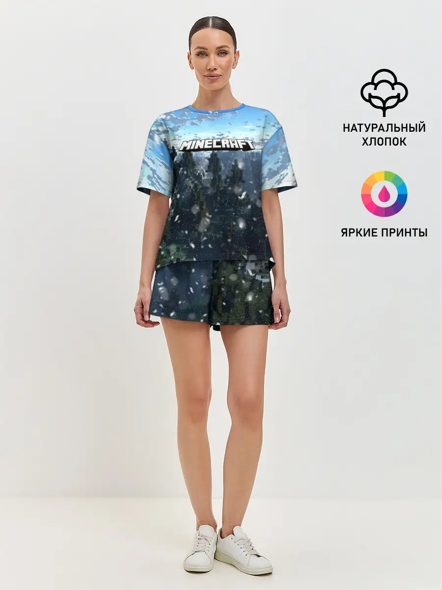 Женская пижама с шортами / Minecraft / Майнкрафт