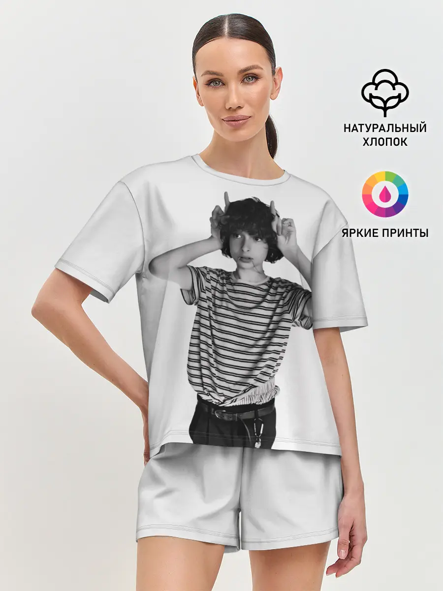 Женская пижама с шортами / finn wolfhard