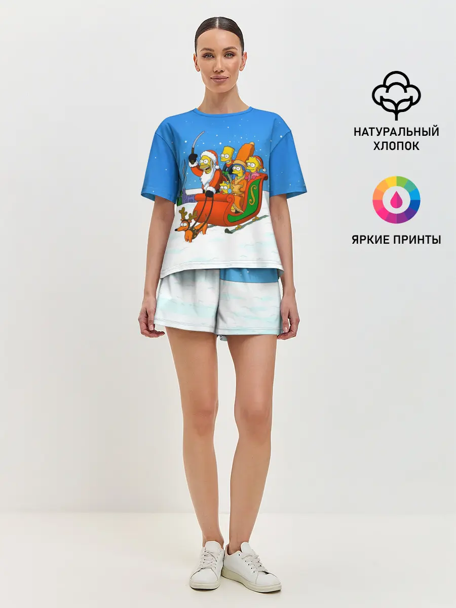 Женская пижама с шортами / Simpsons New Year