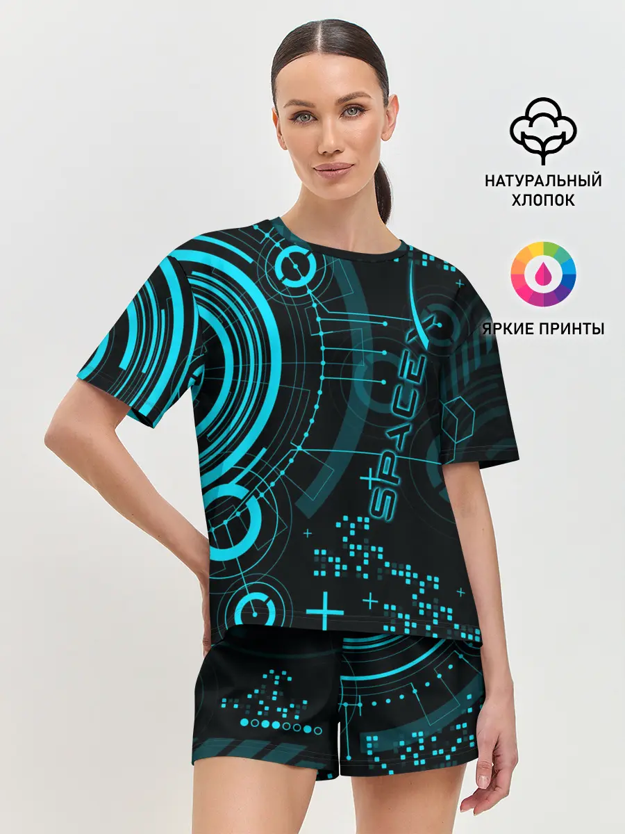 Женская пижама с шортами / SpaceX