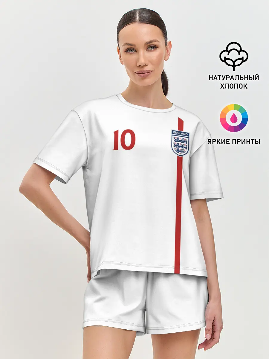 Женская пижама с шортами / Майкл Оуэн Англия Ретро