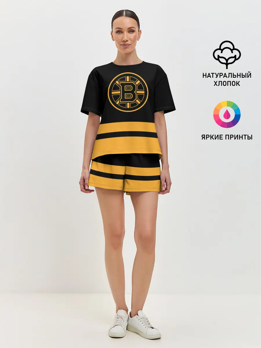 Женская пижама с шортами / Бостон Брюинз НХЛ