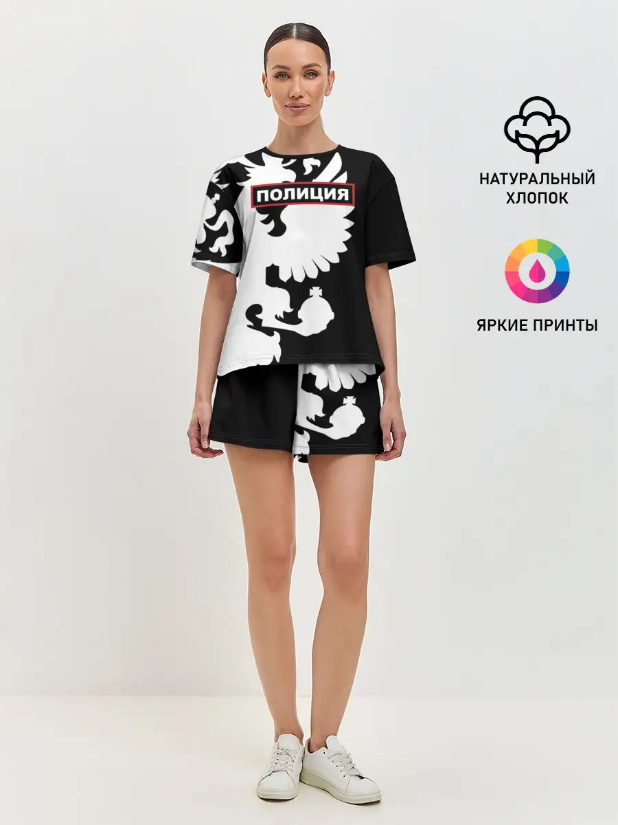 Женская пижама с шортами / Полиция