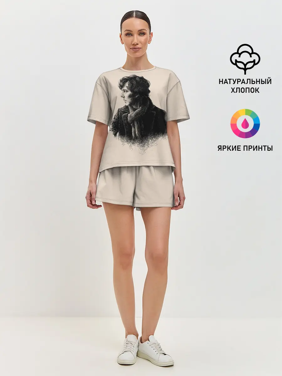 Женская пижама с шортами / Sherlock