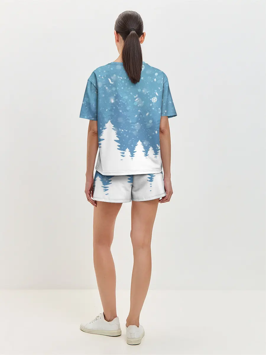 Женская пижама с шортами / Новогодний Fortnite